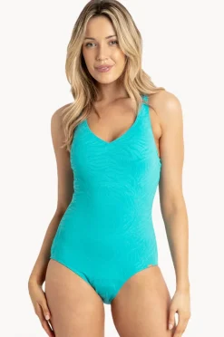 One Pieces|Jantzen Zebra E/F Cup Underwire One Piece Aqua