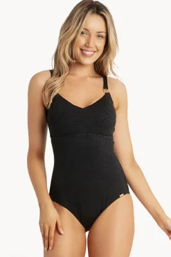 One Pieces|Jantzen Zebra F/G Cup Minimiser One Piece Black