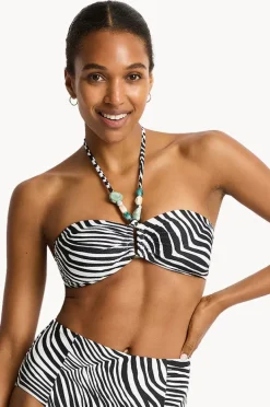 Bikini Tops|Sea Level Zebralis Ring Bandeau Black