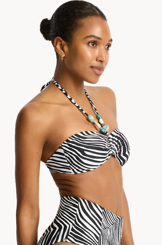 Bikini Tops|Sea Level Zebralis Ring Bandeau Black