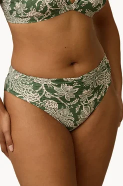 Bottoms|Monte u0026 Lou Zeni Mid Rise Ruched Pant Olive