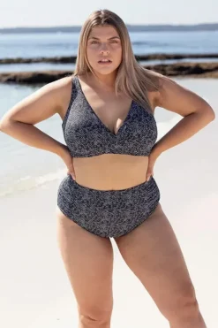 Bikini Tops|Artesands Zig Zag Delacroix Cross Front Bra Zig zag black