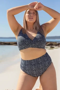 Bikini Tops|Artesands Zig Zag Delacroix Cross Front Bra Zig zag black