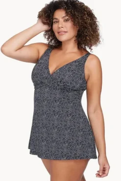 One Pieces|Artesands Zig Zag Delacroix Swim Dress Zig zag black