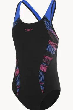 One Pieces|Speedo Zoom Boom Placement Laneback One Piece Black/purple